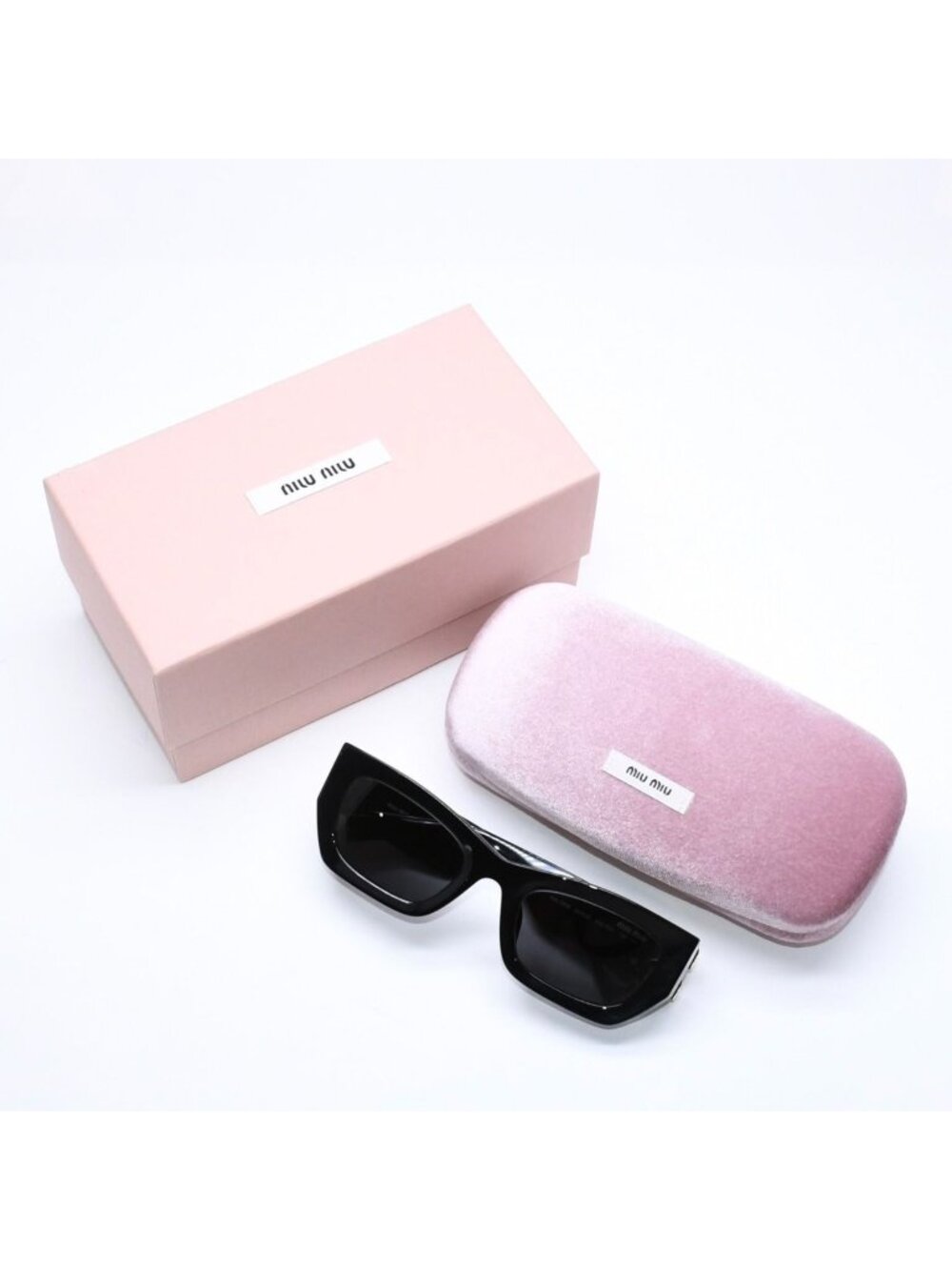 Miu Miu Sunglasses Eyewear Black Gold